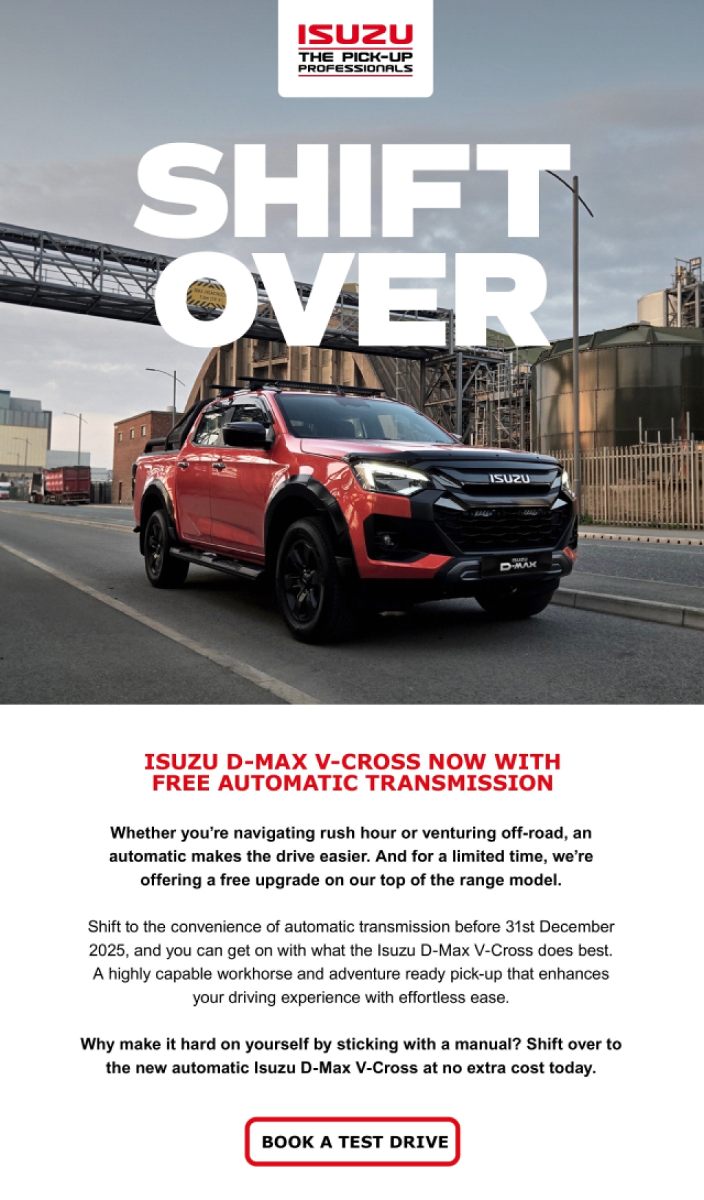 ISUZU D-MAX V-CROSS NOW WITH FREE AUTOMATIC TRANSMISSION