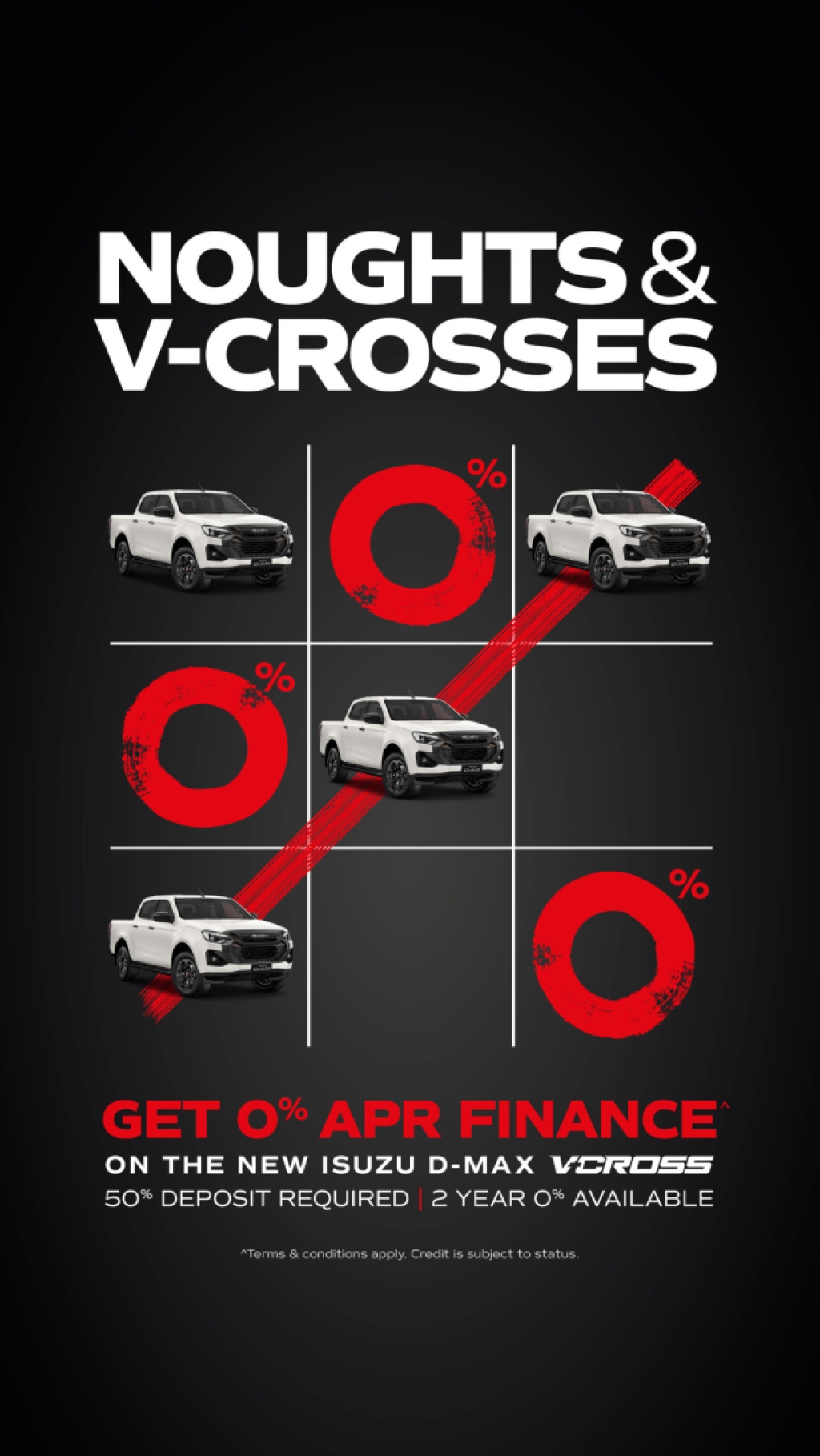 The New Isuzu D-Max V-Cross 0% Offer!
