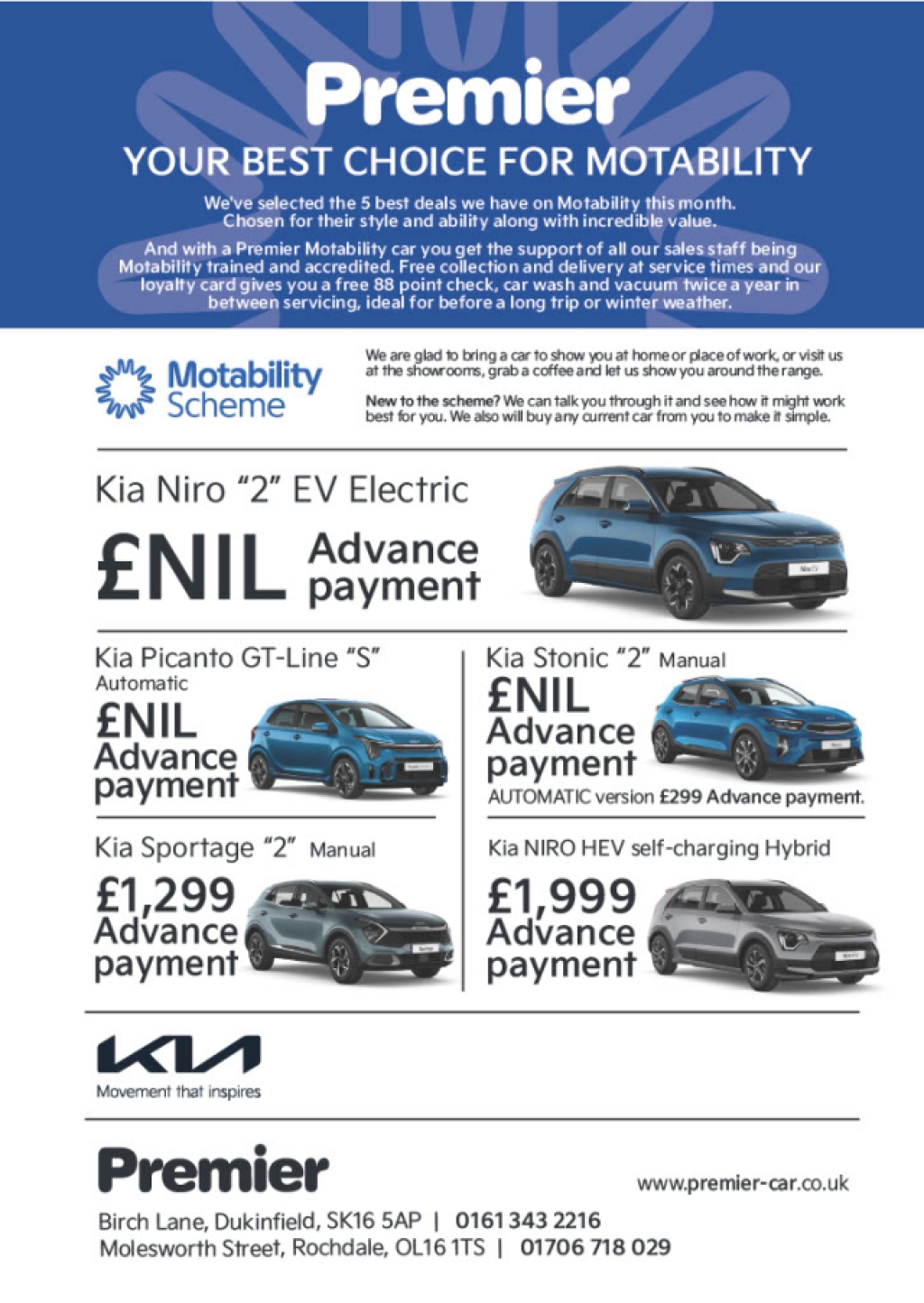 Premier. Your Best Choice For Motability