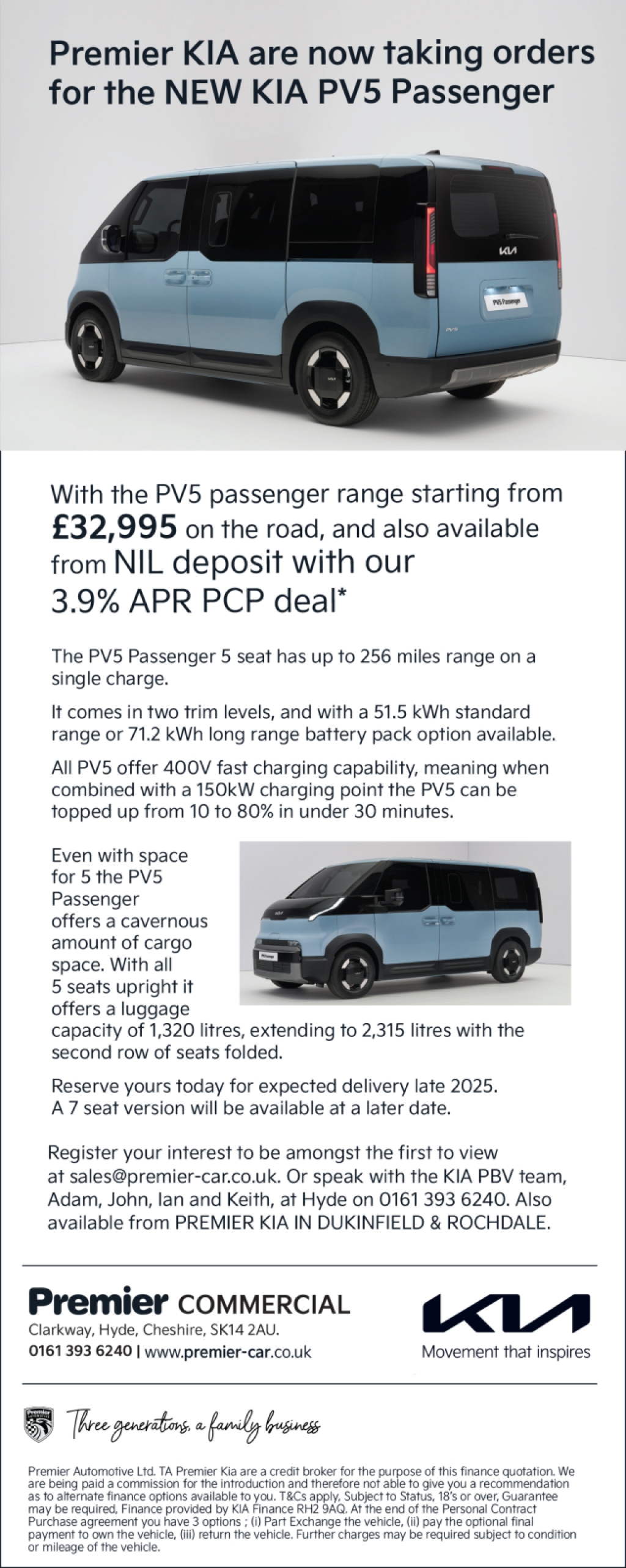 The Kia PV5 Available to Order NOW!